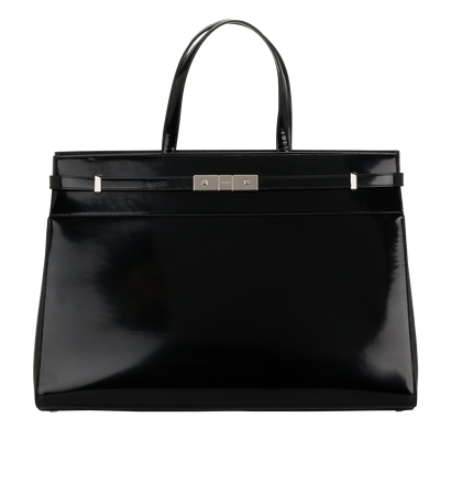 Large Manhattan, &pound;1,500, Handbags, Black, Leather, Front view